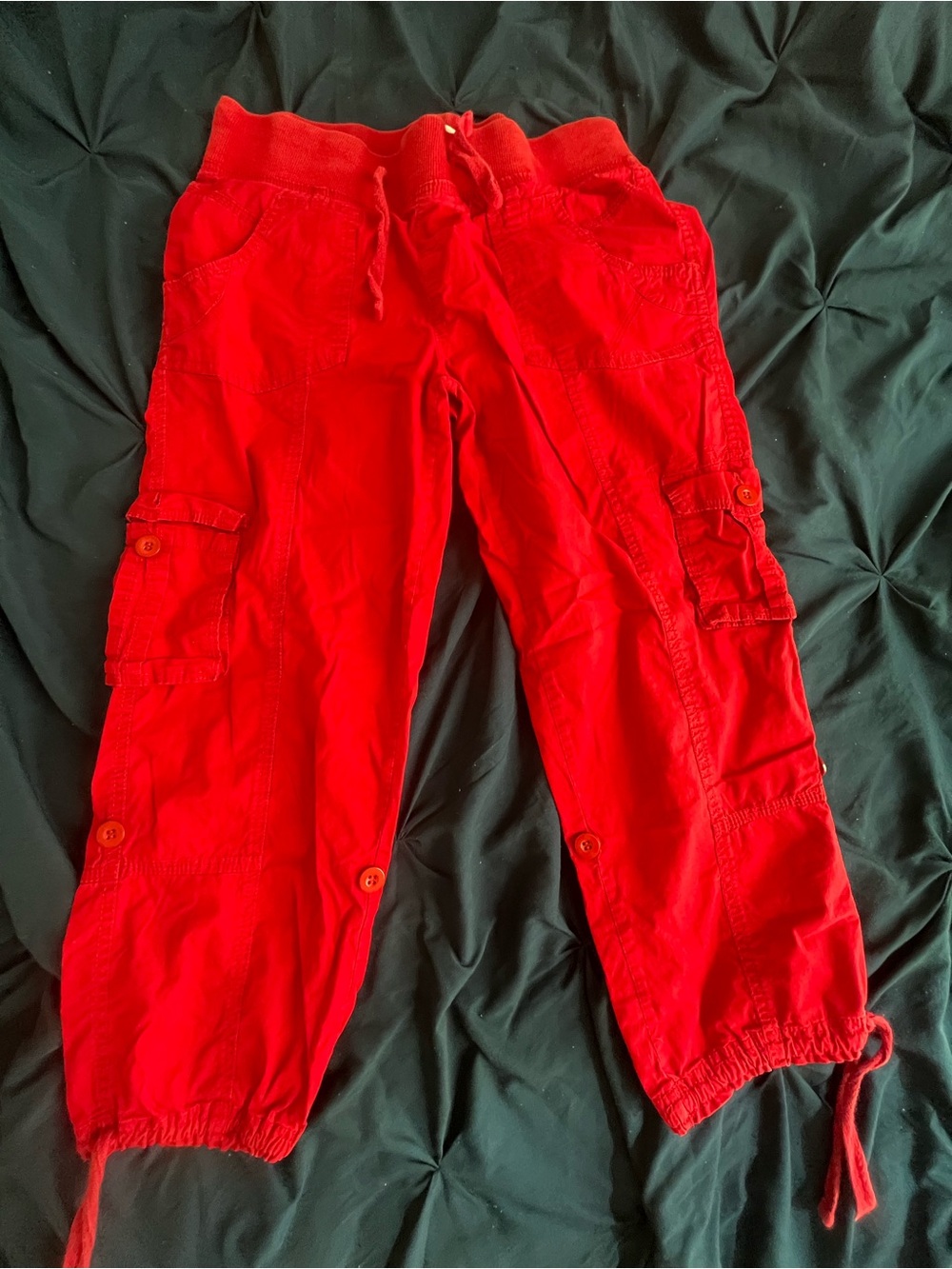 Y2k Red Cargo Pants